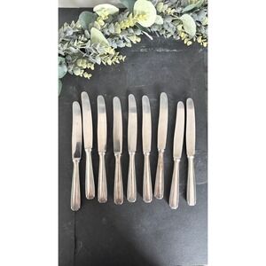 9 Piece Carl Mertens Solingen 100 german dinner knife stainless blunt blade
